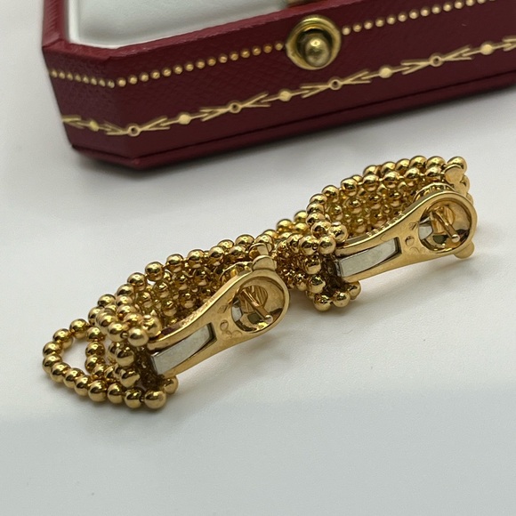 Cartier Draperie 18K Yellow Gold Drop Earrings - Picture 6 of 10